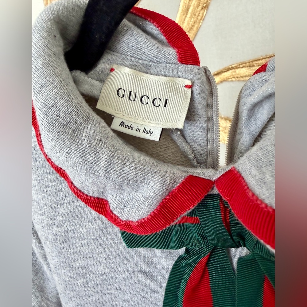 Gucci Girls Gray Dress Size 8 Authentic - Picture 3 of 7